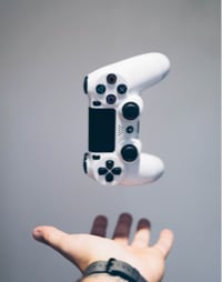 controller in air above hand